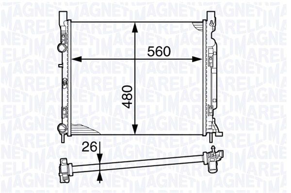 MAGNETI MARELLI Radiaator,mootorijahutus 350213142500